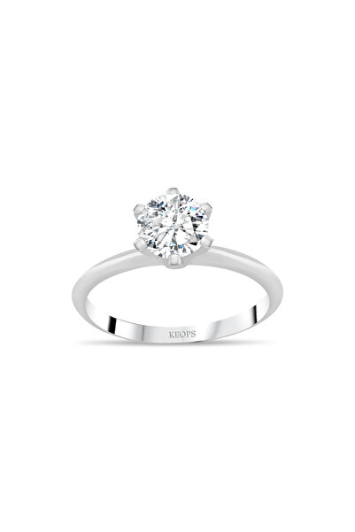 Keops Pırlanta D Renk 1 Karat Altı Tırnak Tektaş Yüzük