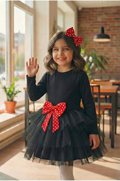 Milon Moda 2-Piece Polka Dot Bow, Dreamy Tulle Dress, Polka Dot Buckle