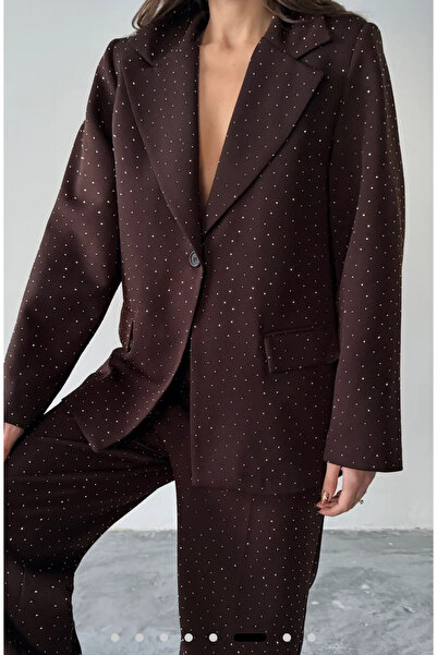 Bak'ap Premium Bussines Shiny Stone Blazer Jacket-Pants 2-Piece Suit