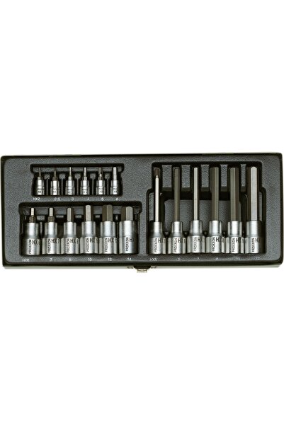 Proxxon 23100 1/4-1/2 طقم مفاتيح ألن 18 قطعة