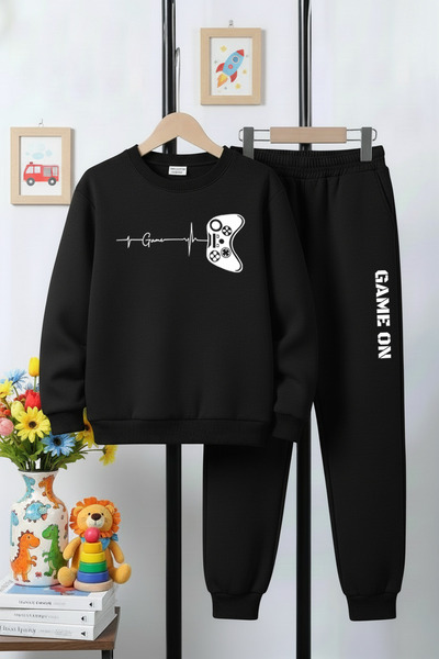 YA KO KİDS 3-слоен дебел шерпа велосипеден шал с пулс печат Детайлен момчешки...