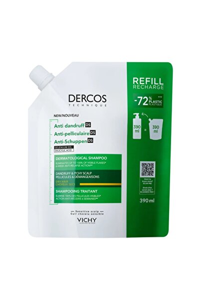 Vichy Dercos Σαμπουάν κατά της πιτυρίδας για κανονικά και ξηρά μαλλιά, Σαμπουάν, 390 ml