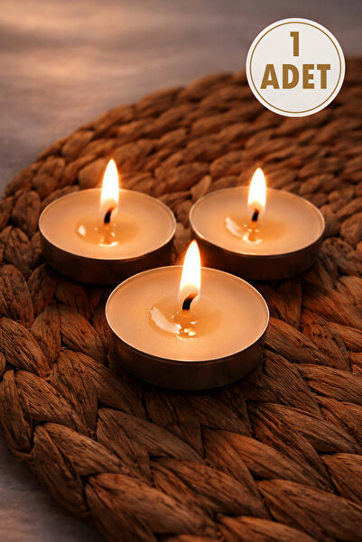 ZEYMERADE Tealight Mum Beyaz, 1 Adet Kokusuz, Buhurdanlık, Parti, Kutlama, Öz...