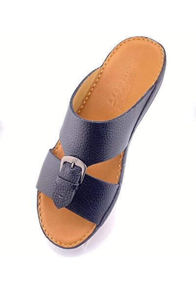 Alnahham AET Arabic Sandals For Men | Outdoor Mens Slippers | Open Toe | Genuine Milled Leather with Buckle