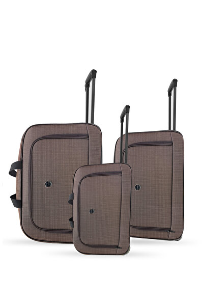 Set Jones Unisex Çekçekli Hostes Pilot 3'lü El Valiz Seti