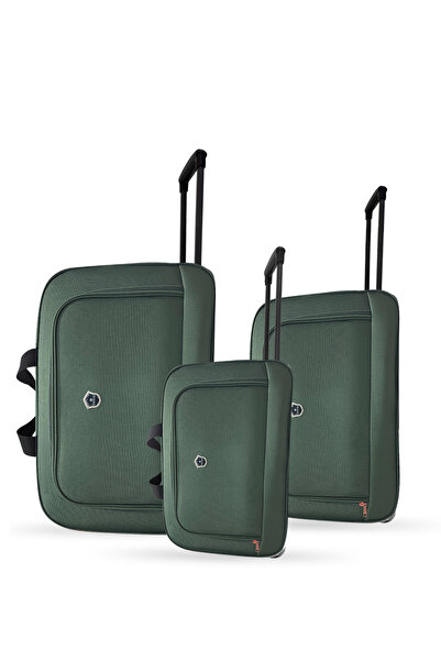 Set Jones Unisex Çekçekli Hostes Pilot 3'lü El Valiz Seti