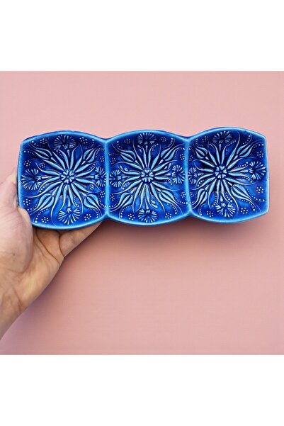 sharp&art 3-Section Ceramic Breakfast and Snack Plate, Stylish Design, Fine Workmanship, 4 Options