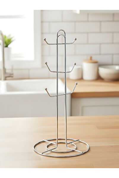 Bisbell Stainless Steel Mug Holder Tree - 6 Hook Vertical Coffee Cup Organize...