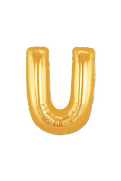FREEDOM STOREE بالون فويل حرف U لون ذهبي 40 بوصة