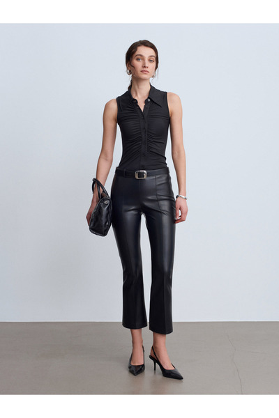 Dilvin 72231 Faux Leather Spanish Leggings