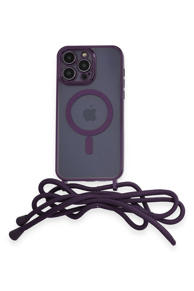 ykavm Newface iPhone 12 Pro Case Divo Laser Strap Magsafe Cover - Deep Purple