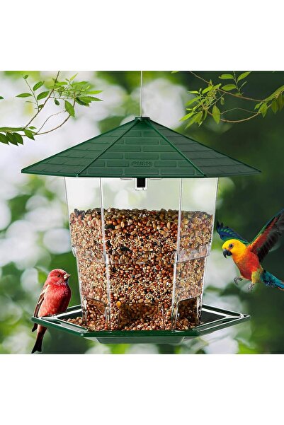 Arabest مغذيات طيور خارجية معلقة، مغذيات طيور مقاومة للماء للأسقف، زينة للحديقة والفناء