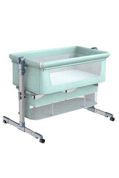 Arabest سرير أطفال صغير الحجم محمول بجانب السرير، مع مرتبة وأكياس تغليف، قابل لتعديل الارتفاع