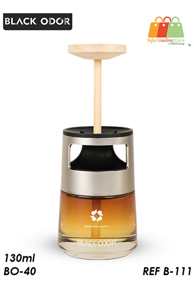 Black Odor BO-40 Car Air Freshener 130ml Dashboard and Cup Holder Use Long Lasting 60 Days REF B-111