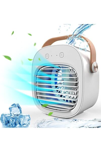 Arabest 3 in 1 Portable Air Conditioner Fan, USB Powered, Adjustable Shutters, for outdoor, home, White