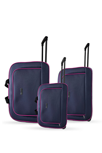 Set Jones Unisex Çekçekli Hostes Pilot 3'lü El Valiz Seti