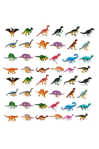 Nobrand Educational Dinosaur Figures Set – 48 Pieces, Multicolor