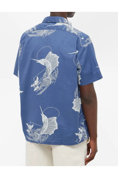 Ralph Lauren cămașă cu mânecă scurtă, albastră