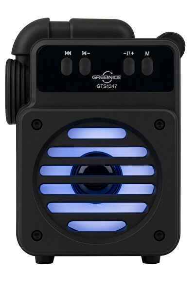 LEIHMANN Portable speaker with LED light, Bluetooth and FM radio function