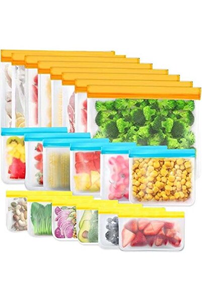 Arabest 20 Packs of Reusable Freezer Bags,Reusable Silicone Food Storage Bags, Leak-Proof Sealed Containers