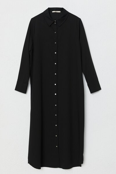 Nihan Büyük Beden Basic Tunik Siyah