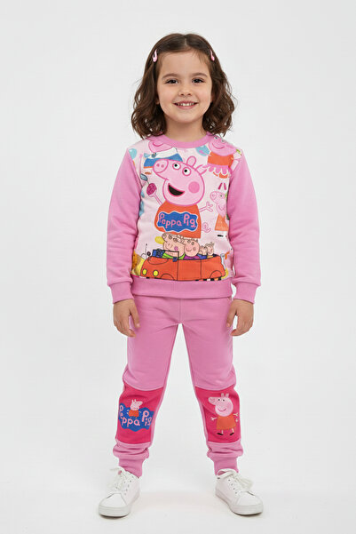 Vaxy Style Girl's Special Character Printed Stretch Fabric Side Pocket Crew N...