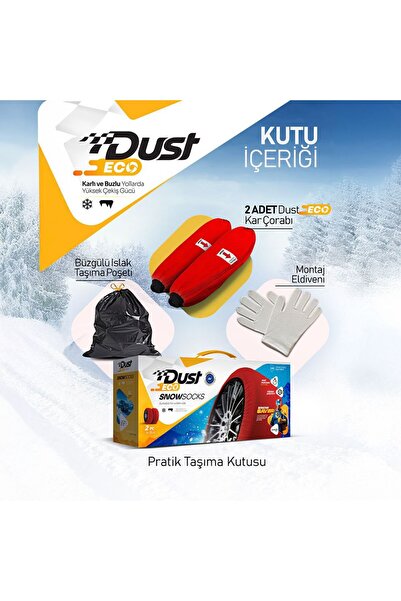 PASPRO OTOMOTİV Paspro Dust Kar Çorabı – EcoGrip Serisi M BEDEN