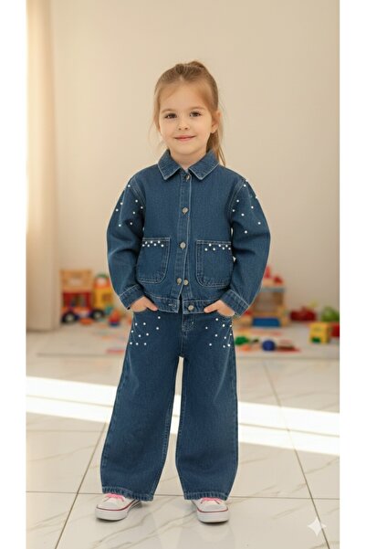 NURTOPU Set pentru fetiță, set de sus și de jos, de tranziție set de blugi de...