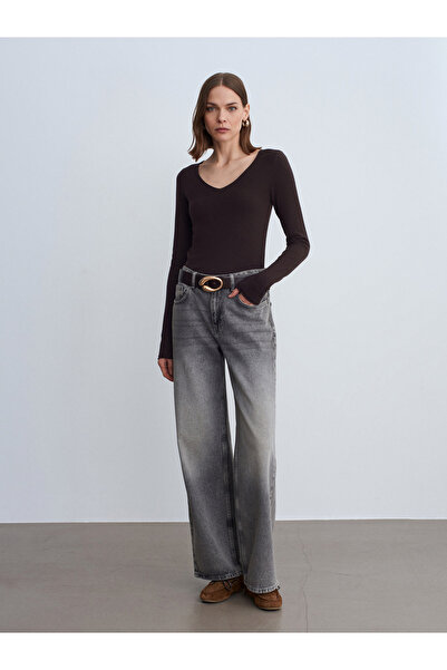 Dilvin 10842 V YAKA KAŞMİRLİ ULTRA HAFİF TRİKO KAZAK