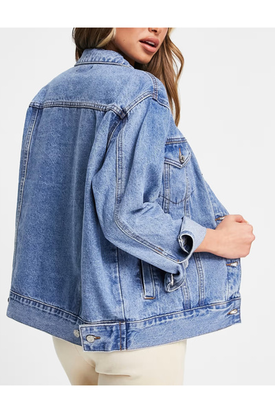 Missguided Denim Jacket, blue