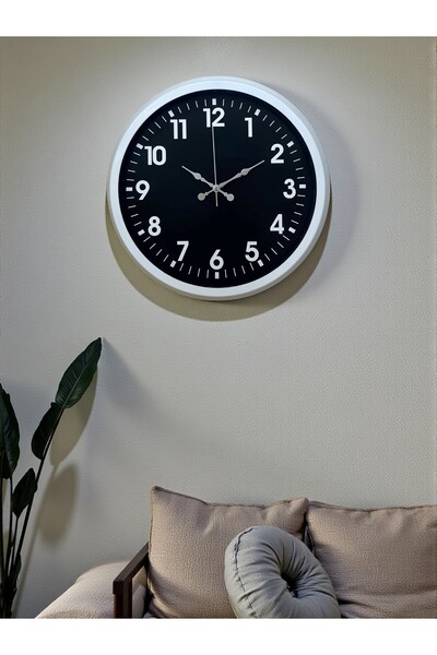 Marsilyan White Pure Contrast 40 cm Metal Wall Clock