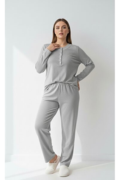 NENA COLLECTION Nena Women's Buttoned-Up Pajama Set Nena Women's Plus Size Pajama Set