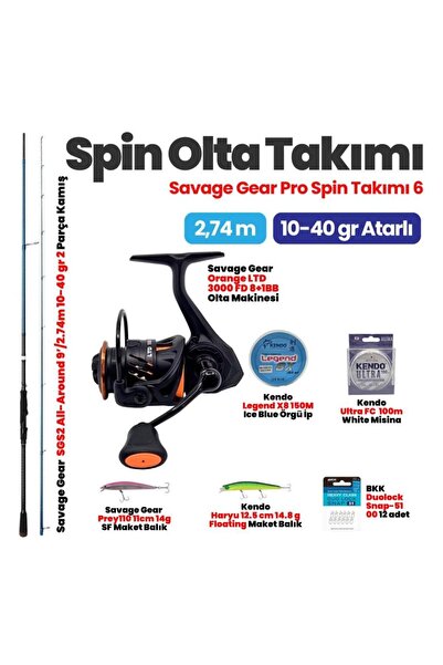 Savage Gear Pro Spin Takımı - Kıyıdan Yemli ve Maket Balık Kullanımı Set 6