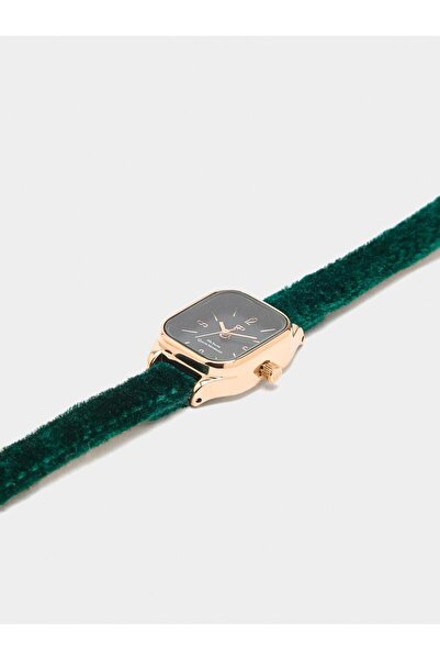 PARFOIS Kadife Efektli Kare Saat