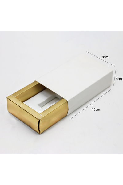 Generic 12 pieces of white paper tola boxes, dimensions 13×8×4 cm