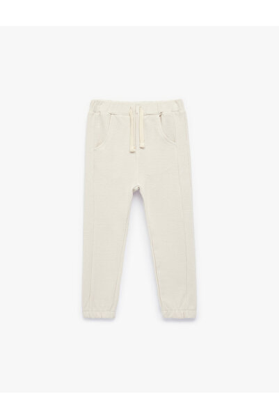 Koton Вафелна материя Памук Еластична талия Еластичен подгъв Джогър панталони