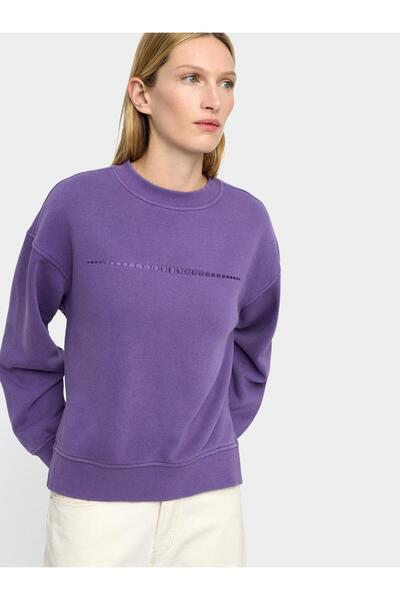 PARFOIS Nakışlı Pamuklu Sweatshirt