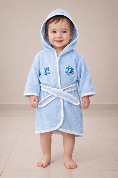 Elma Çocuk ELMAÇOCUK 198-12-25 رداء حمام للأولاد الصغار بغطاء رأس مصنوع من ال...