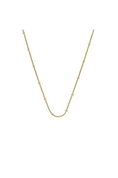 Lujo Aksesuar Gold Dorika Detaylı Paslanmaz Çelik Kolye – 45 cm | Kararma Yap...