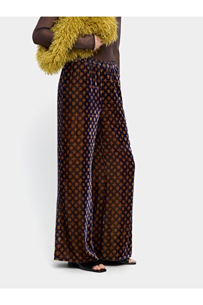 PARFOIS Desenli Kadife Pantolon