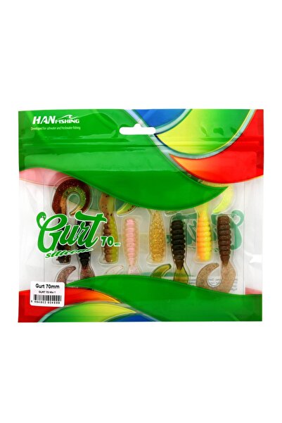 Hanfish Gurt 7cm LRF Silikon Yem Karışık Renk Paketi - Mix 1