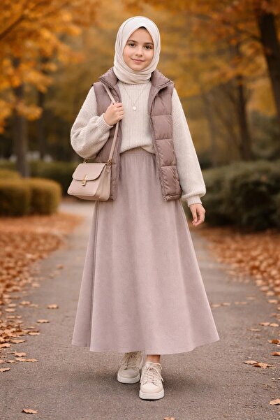 Angel&Co. Girls Clothing Modest Long Girl's Light Color Transitional Skirt