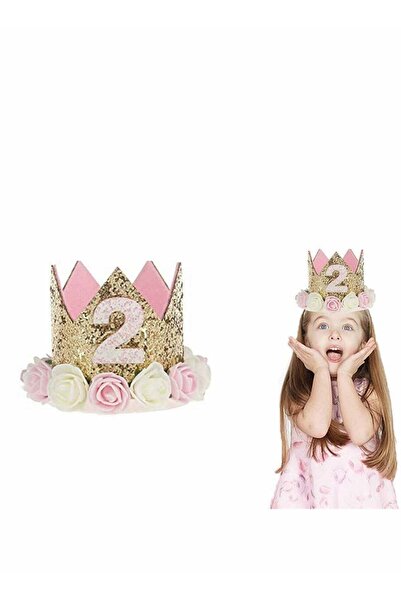 Generic Baby Princess Tiara Crown, Baby Girls Kids 2nd Birthday Hat Decorations