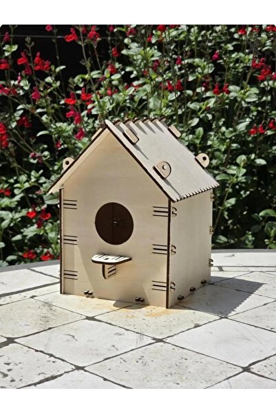 NETWORK ART Ahşap Kuş Yuvası Evi Boyanabilir (Etkinlik İçin) 14 Cm X 11 Cm X ...
