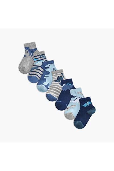 Juniors Pack of 7 Baby Socks Dinosaur Print