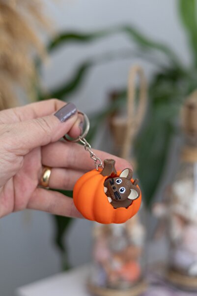 Modello Craft سلسلة مفاتيح على شكل فأر اليقطين - سلسلة مفاتيح لطيفة على شكل ف...