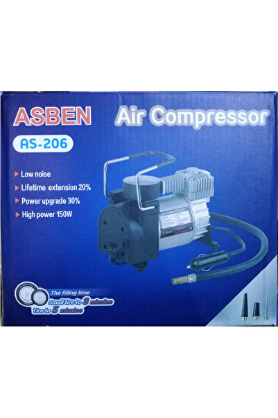 ASBEN Profesyonel Metal Oto Araç Çakmaklık Hava Kompresörü 12 volt-150 psi