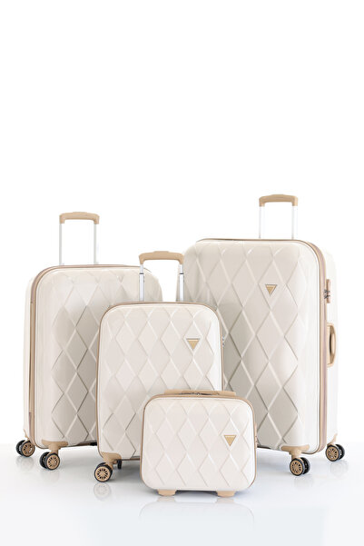 Crazy 4’lü PP Valiz Seti Şifreli Kabin Orta Büyük + Makyaj Valizi