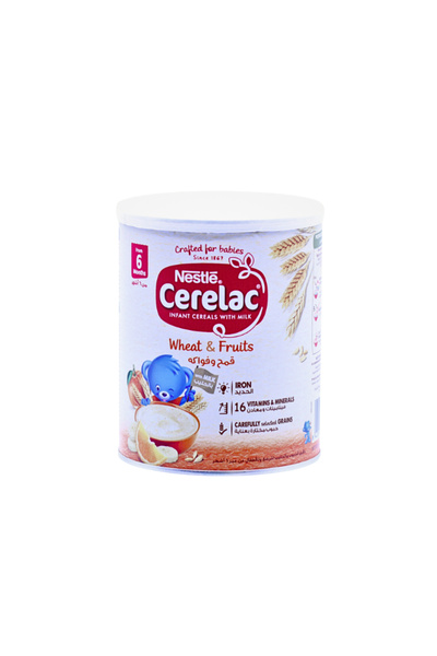 Cerelac WHEAT&FRUITS W\MILK +6M 400G