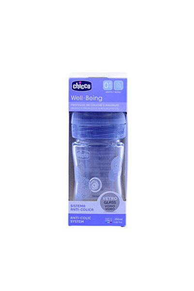 Chicco زجاجة ويل بينج زجاجية +0 متر تدفق بطيء 150 مل